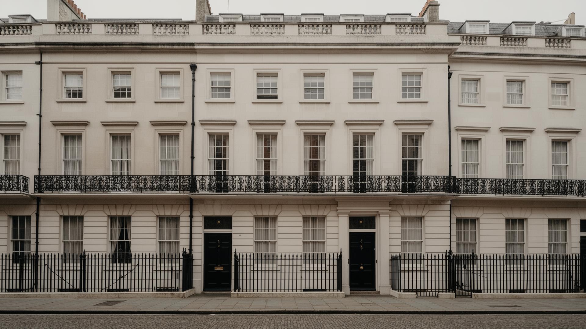 Georgian London townhouse facade